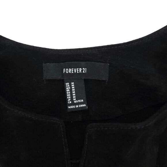 100% Leather Jacket Suede Cropped Western Boho Fringe Tassel Horse Girl Black - Picture 2 of 7